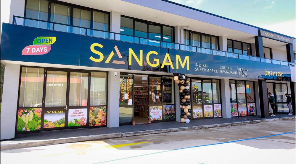 The Sangam building at 2072 Camden Valley Way, Edmondson Park, open 7 days